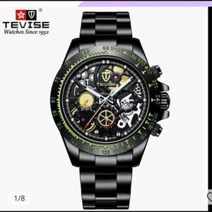 Military sport men’s luxury black watch